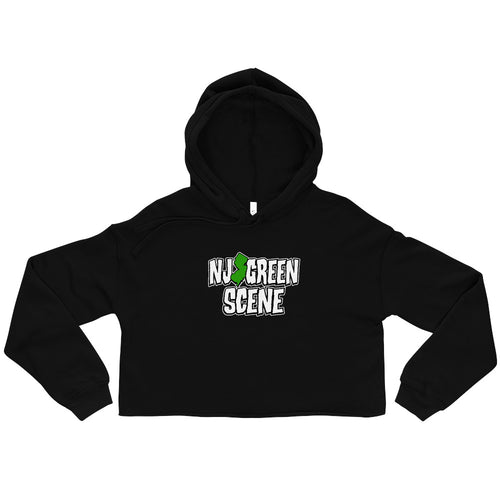 NJ Green Scene Classic Logo Crop Top Hoodie